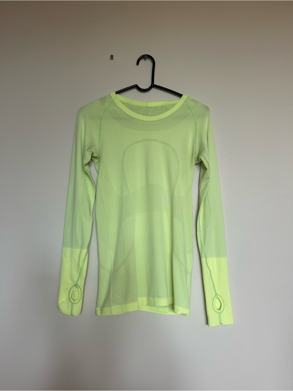 Lululemon Neon Yellow Long-Sleeve Athletic Shirt
